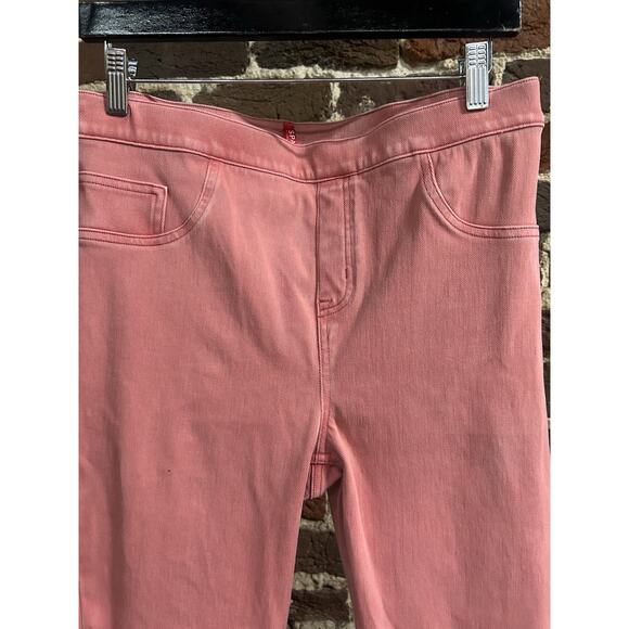 Spanx Women’s Jean Leggings Red Salmon Size XL Extra Large Skinny Stretch Pants - Picture 3 of 7